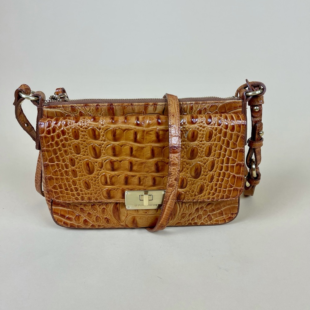 Brahmin - Tan Croc Crossbody